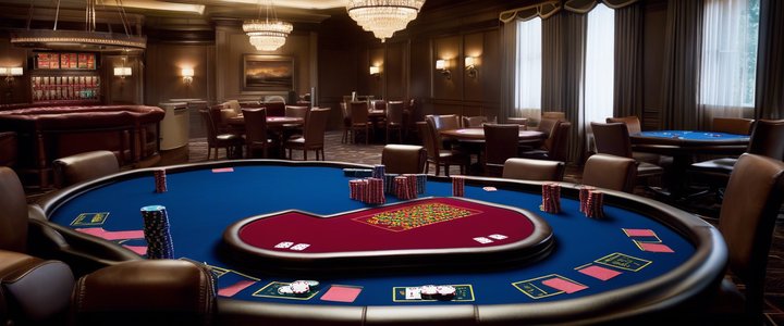 BetRivers Poker logo on screens in Delaware, Michigan, and West Virginia casinos.