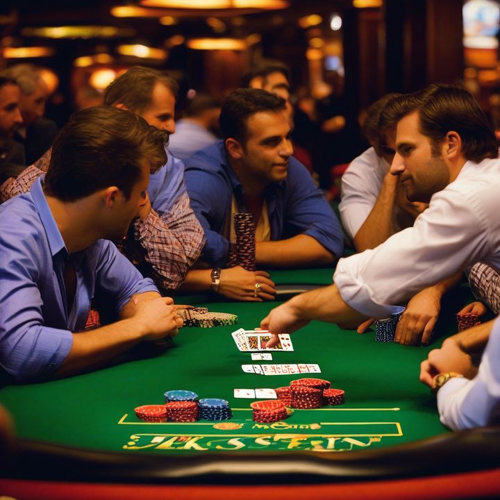 Gus Hansen at WSOP 9-Game Mix tournament table with chips stacked.