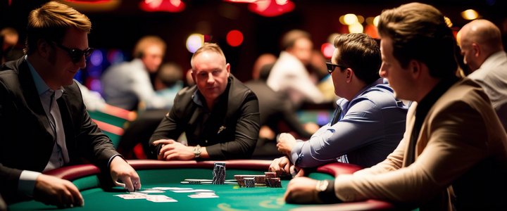 Players seated at WSOP Limit Hold'em Championship final table.