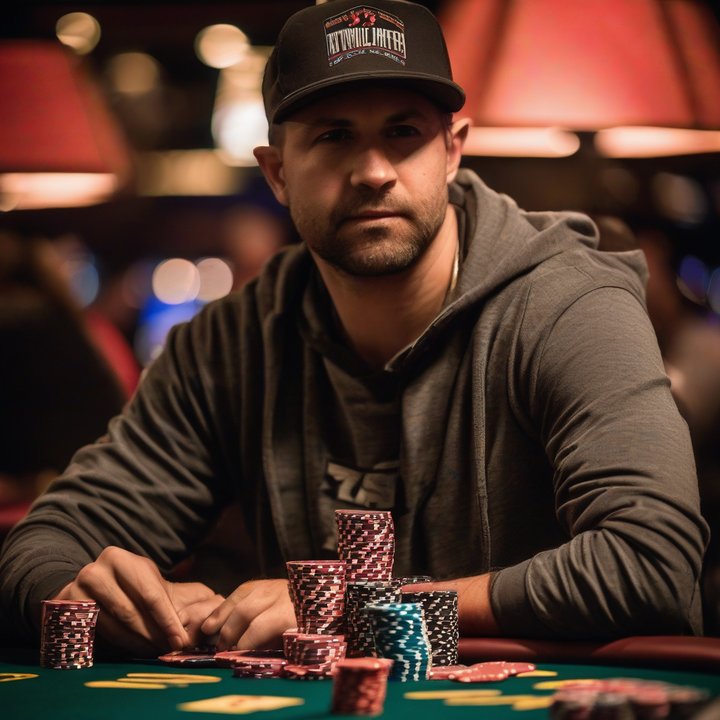 Braxton Dunaway at 2025 WSOP Main Event final table, focused on gameplay.