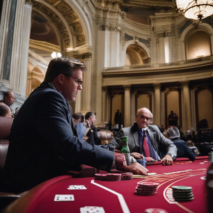 Doug Polk speaking with a US Senator about poker taxation changes.