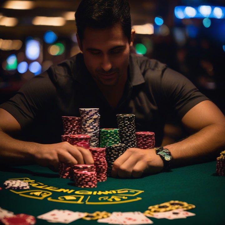 Fawcett holds WSOP Ultra Stack trophy after winning the tournament.