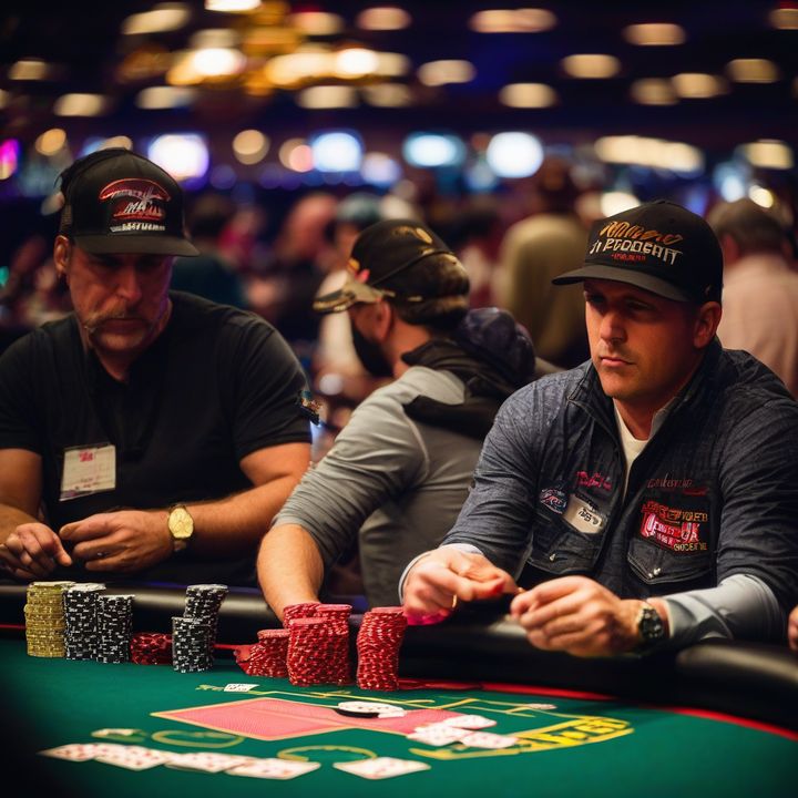 Four finalists at the 2025 WSOP Main Event poker tournament table.