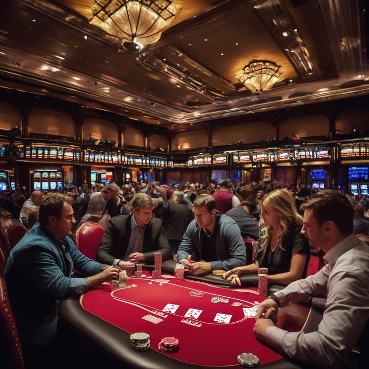 Kenny Hallaert focuses during World Championship poker tournament play.