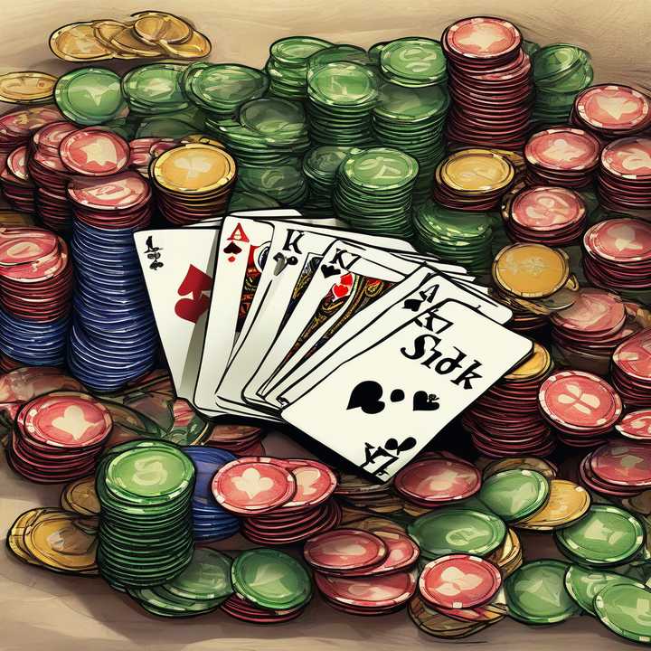 Oleksii Kravchuk stacks chips during WSOP Main Event Day 2abc.
