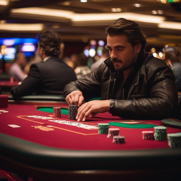 Phil Galfond sitting at a poker table with microphones and cameras nearby