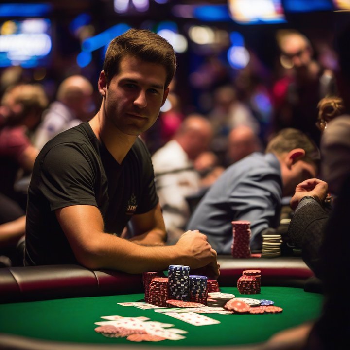Phil Hellmuth competing at the 2025 World Series of Poker tournament table.