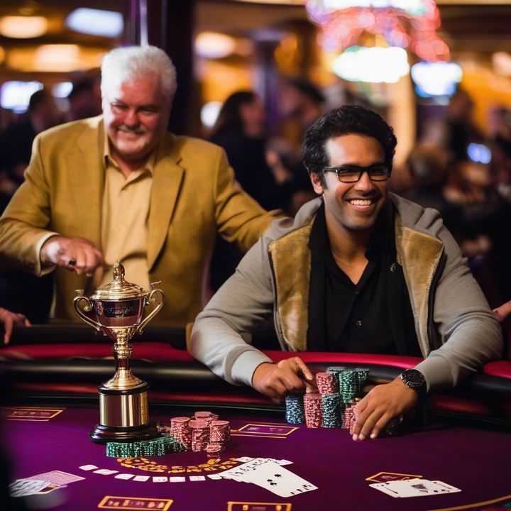 Poker player competing at the WSOP Main Event table.
