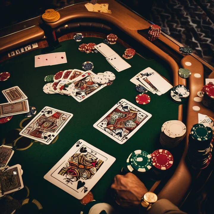 Poker player wins massive three-way pot at 2025 WSOP Main Event table.