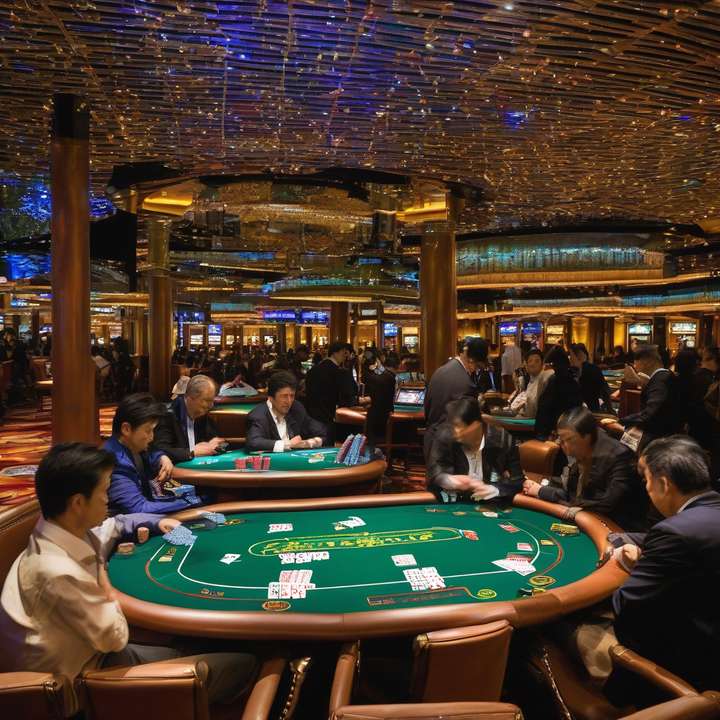 Poker players competing at the USOP Osaka Series tournament table.
