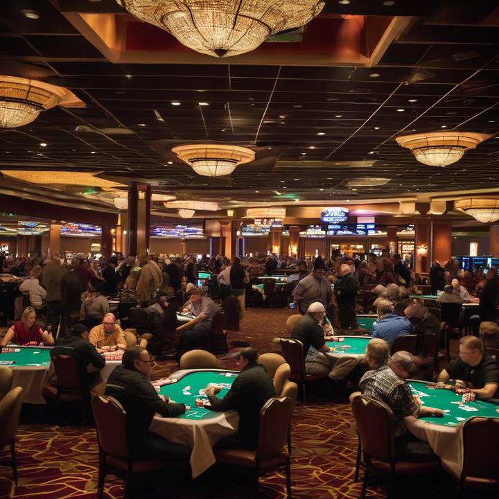 Roughrider Poker Tour players compete at Jackpot Junction in Minnesota.