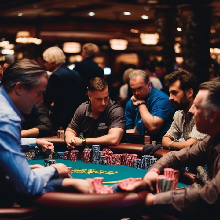 San Kim at WSOP Main Event Day 2d, smiling with chips stacked high.