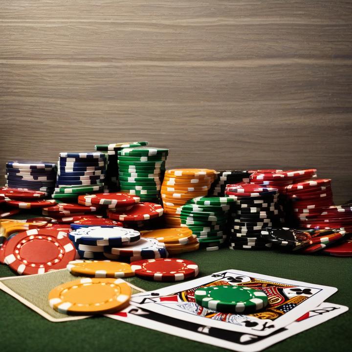 Person playing online poker on a computer screen.