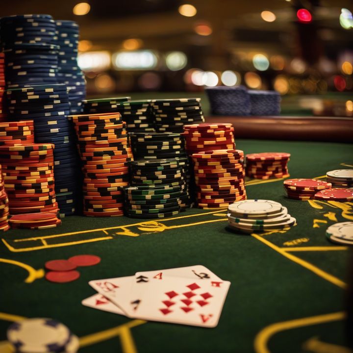 Person playing online poker on a computer screen.
