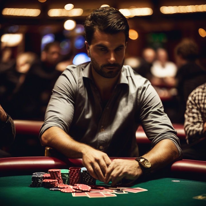 Poker player "Jungleman" celebrates winning three consecutive heads-up matches.