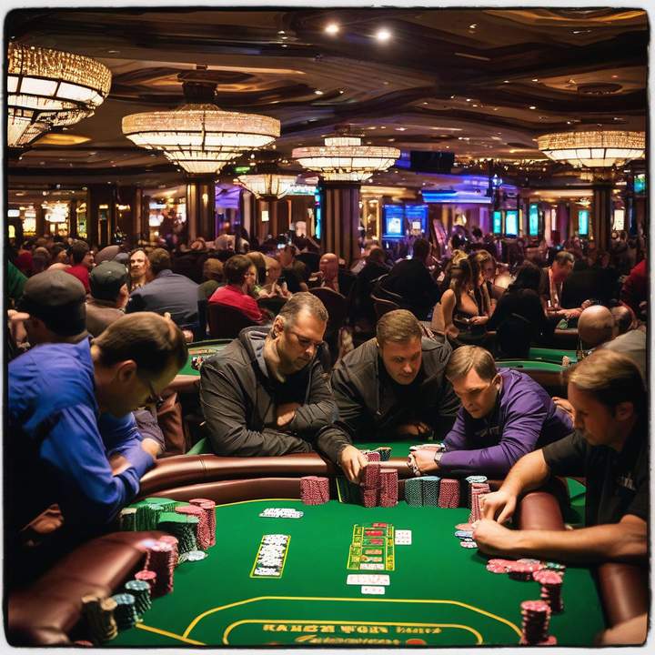 Poker players seated at the WSOPC Tallinn Main Event final table.