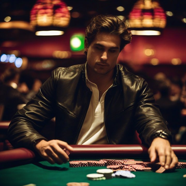 Will Kassouf competing in a poker tournament, intense expression on his face