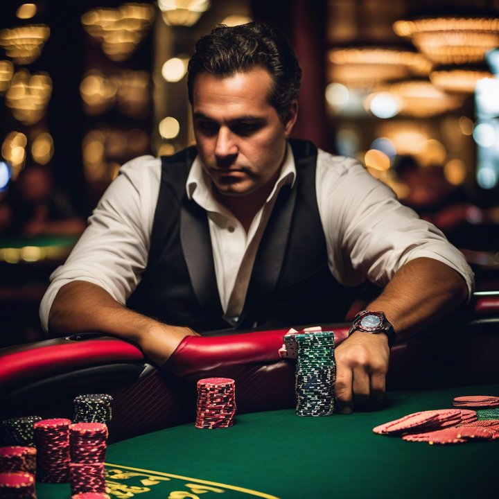 Jeremy Becker holds poker chips and trophy, smiling after winning tournament.