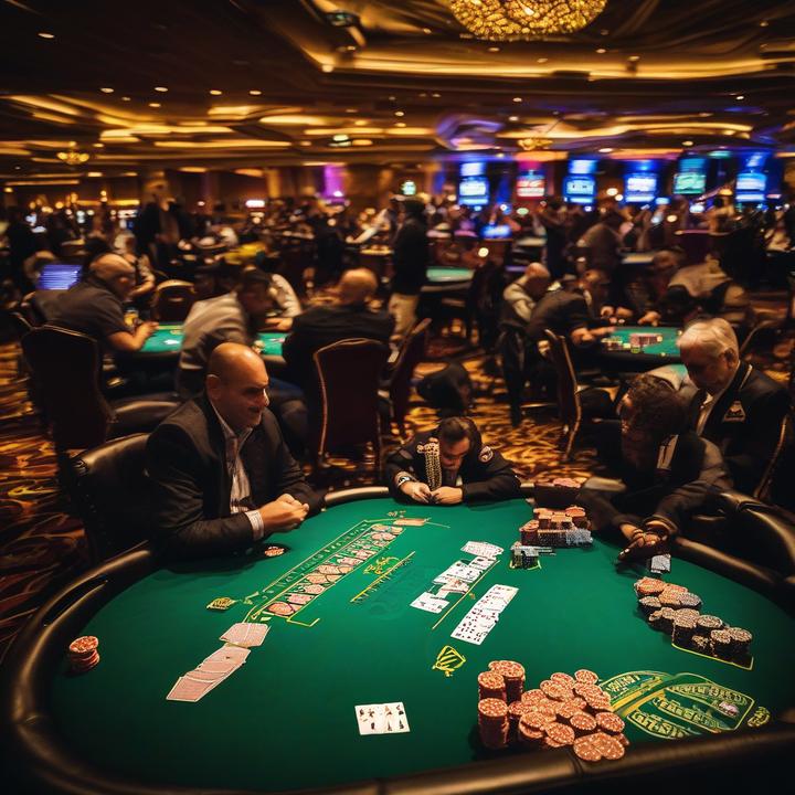 Poker players competing in WPT Global's Weekly Golden Bounty tournament.